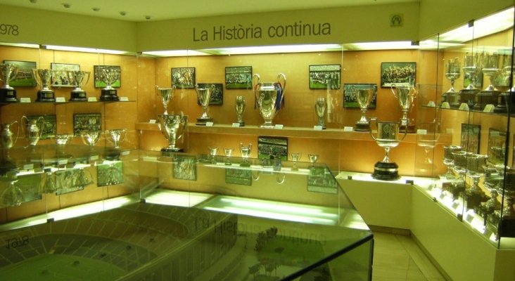 Sala de trofeos del Museo del Barça