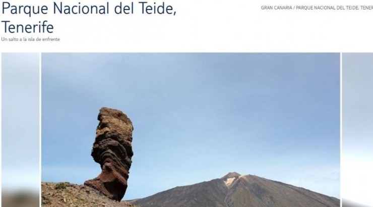 Parque Nacional del Teide de Tenerife enGran Canaria