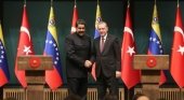 Nicolás Maduro junto al presidente de Turquía