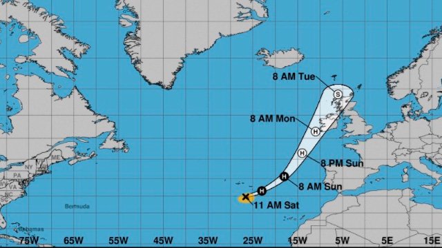 El huracán Ophelia amenaza Irlanda y Reino Unido