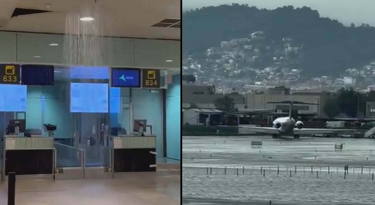 Inundación en el Aeropuerto de Barcelona-El Prat