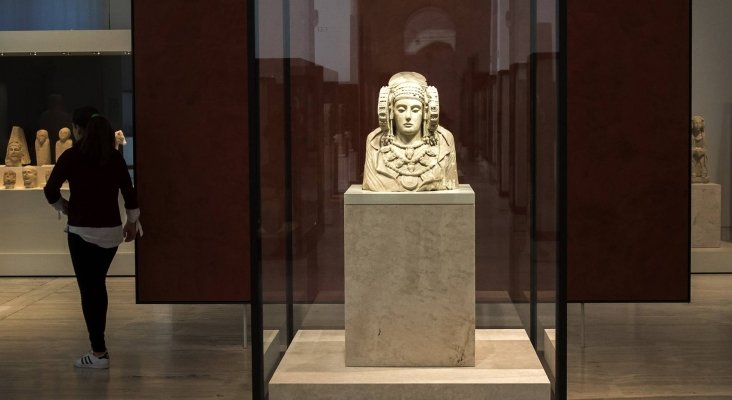 La Dama de Elche expuesta en el Museo Arqueológico Nacional en Madrid