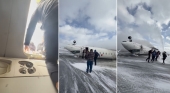Imágenes de la evacuación del Bombardier CRJ900 de Delta Air Lines| Fuente: Eggxit/Instagram