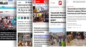 La prensa de los principales mercados emisores sigue con atención las manifestaciones en Canarias