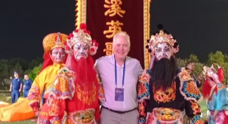 Biel Martí durante su visita a China