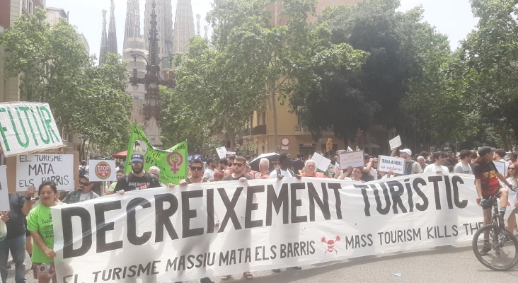 Manifestación en Barcelona| Foto: Assemblea Barris pel Decreixement Turístic