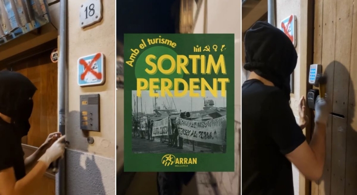 “Con el alquiler vacacional salimos perdiendo”: el colectivo Arran vandaliza varias viviendas turísticas en Mallorca “Con el alquiler vacacional salimos perdiendo”: el colectivo Arran vandaliza varias viviendas turísticas en Mallorca