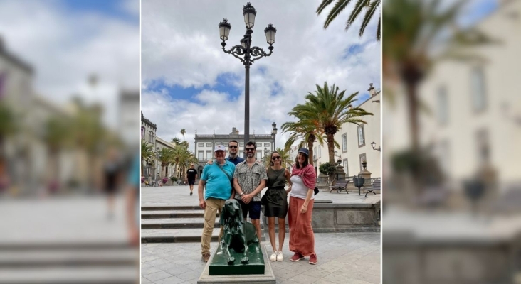 Grupo de periodistas estadounidenses durante su visita a Las Palmas