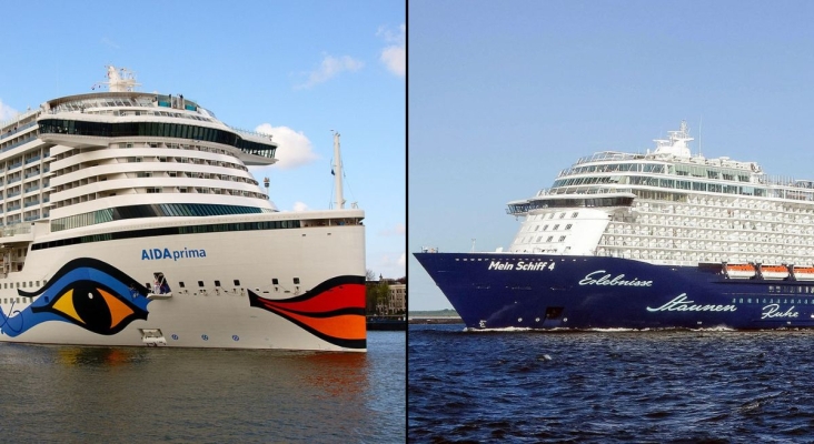 AIDAprima y Mein Schiff 4 | Fotos: Mussklprozz (CC BY-SA 4.0) / Jevgenijs Slihto (CC BY 2.0)