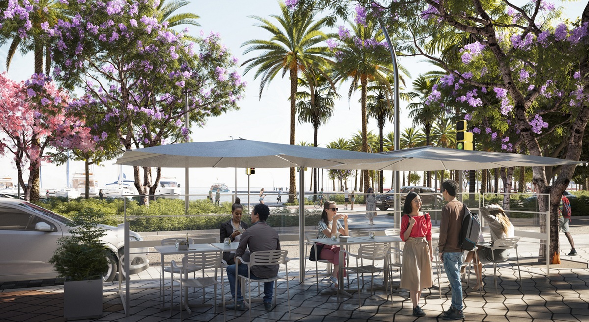 Terraza en el Paseo Marítimo de Palma (Mallorca) | Foto: Ports de Balears
