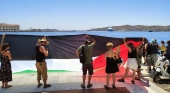 Manifestantes protestan contra el crucero Foto Cyclades24