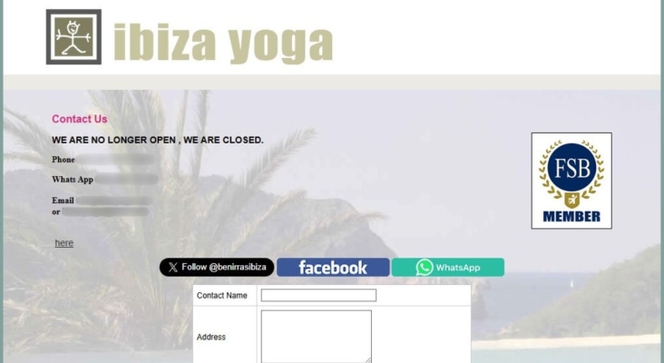 Después de una multa de 165.000 euros, el centro y alojamiento ilegal Ibiza Yoga cierra tras una segunda inspección