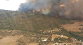 Vista aérea del incendio forestal de Tarifa (Plan Infoca)
