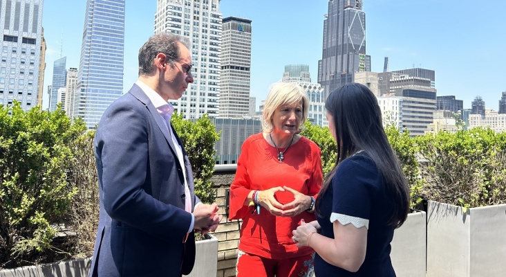 Victoria Bazaga, consejera de Cultura, Turismo, Jóvenes y Deportes, en Nueva York, durante una misión de promoción en 2024