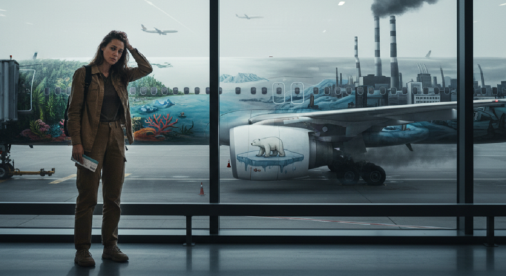 En Suecia dan por muerta la vergüenza a volar que amenazó a la aviación (Imagen generada con IA) En Suecia dan por muerta la vergüenza a volar que amenazó a la aviación (Imagen generada con IA)