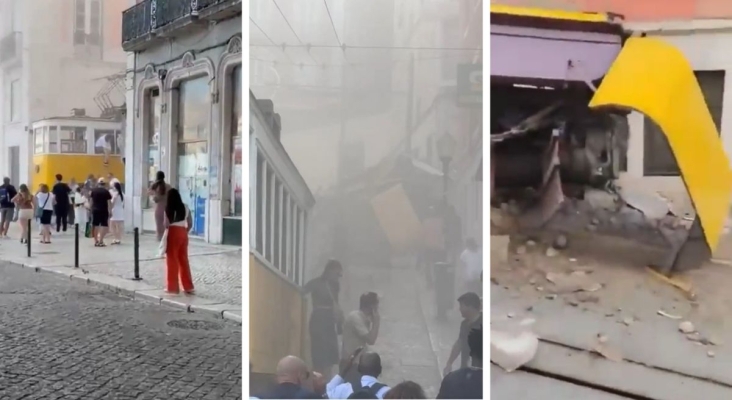 16 muertos y 21 heridos en un accidente del Elevador de Gloria (Lisboa): “Se deshizo como una caja de cartón” | Foto: Redes Sociales