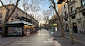 Quiosco en Las Ramblas de Barcelona