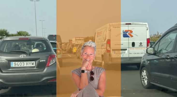Otro día en el paraíso… atrapada en la autopista y perdiendo el avión
