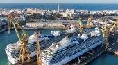 Reparaciones de cruceros en los astilleros de Navantia en Cádiz | Foto: Navantia