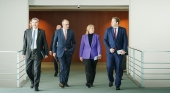 Friedrich Merz, Markus Söder, Bärbel Bas y Lars Klingbeil | Foto: Gobierno Federal / Jesco Denzel