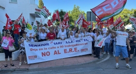 Protesta de trabajadores del hotel Senator Marbella |Foto: CCOO