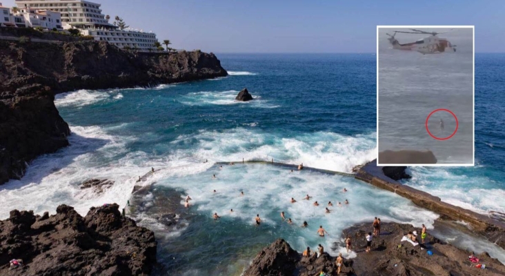 Turistas imprudentes se saltan la prohibición y se bañan en Isla Cangrejo (Tenerife) en pleno temporal: hay cuatro fallecidos