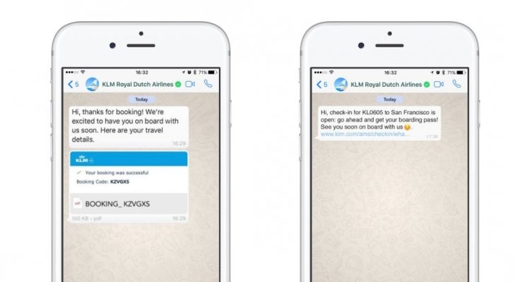 KLM atenderá en España vía Whatsapp