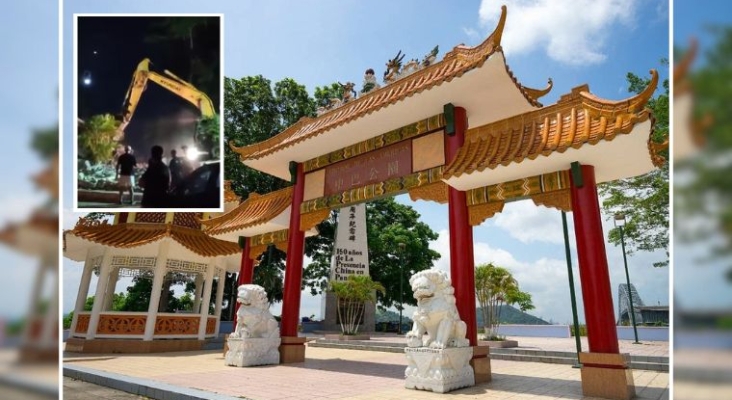 Panamá ordena reconstruir el monumento a la comunidad china, derribado por el Ayuntamiento de Arraiján con nocturnidad | Foto: Renny San Blas