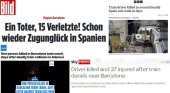 La prensa internacional también se hace eco del accidente de tren en Barcelona que ha dejado un fallecido y más de 30 heridos