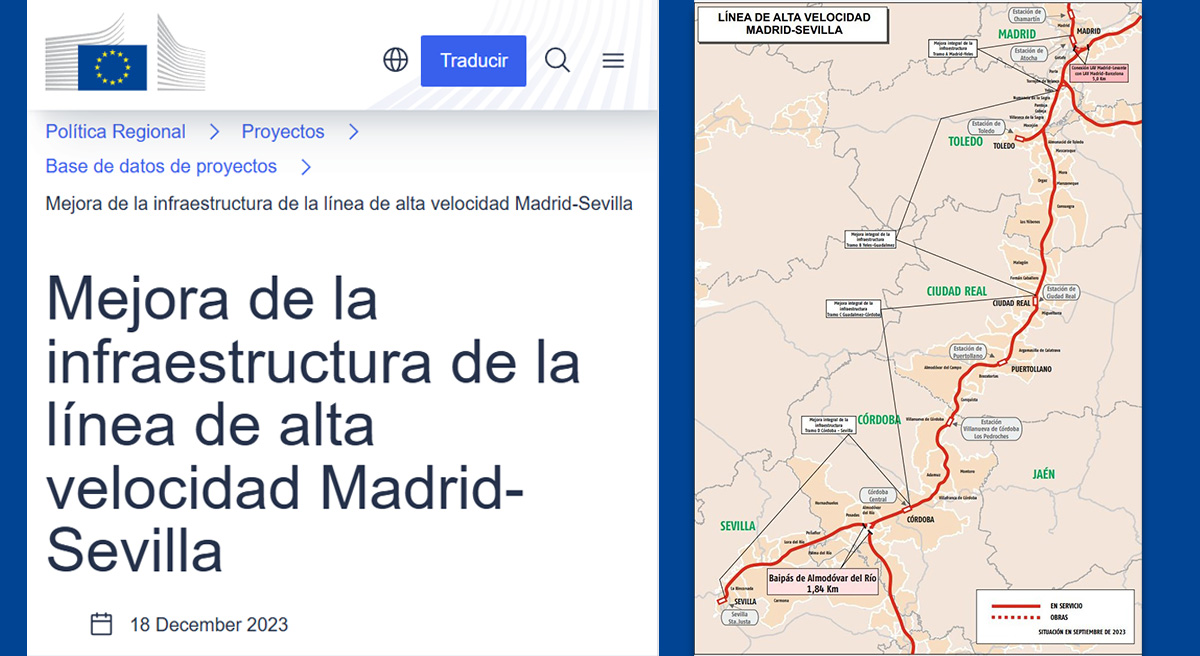 La UE avisó en 2023 que la línea de AVE Madrid Sevilla había quedado “obsoleta” con respecto al resto de la red La UE avisó en 2023 que la línea de AVE Madrid Sevilla había quedado “obsoleta” con respecto al resto de la red