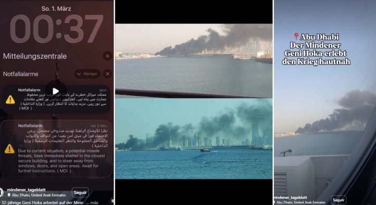 “Mein Schiff 4” de TUI, retenido en Abu Dabi (EAU) tras el impacto de drones cerca del puerto