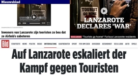 Las protestas antiturismo en Lanzarote saltan a las portadas de mercados europeos clave