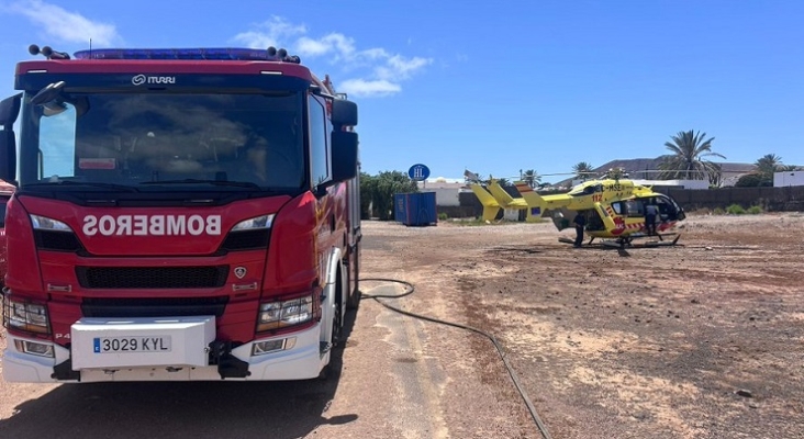 Equipos que acudieron a la asistencia de la menor fallecida en Lanzarote| Foto: SUC