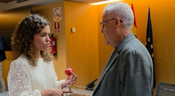 Sánchez y Granados tras la reunión.