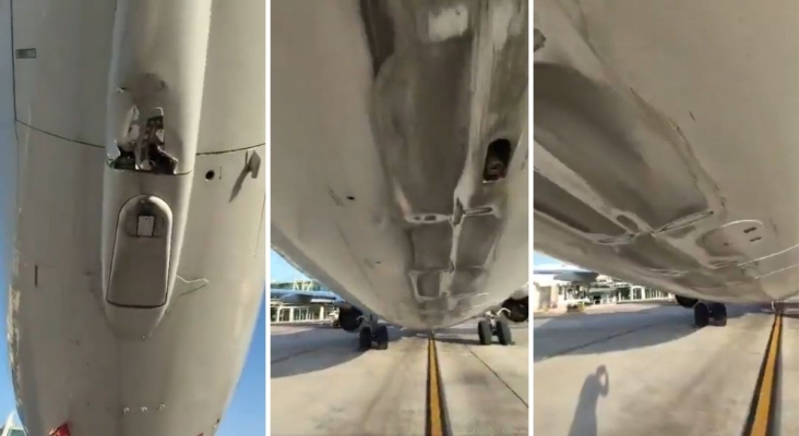 Un Boeing 737 de TUI, paralizado en el aeropuerto de Mallorca tras rozar la pista con la cola en un intento de aterrizaje