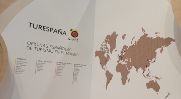 Mapa de las oficinas de Turespaña