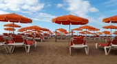Hamacas en la playa de Maspalomas