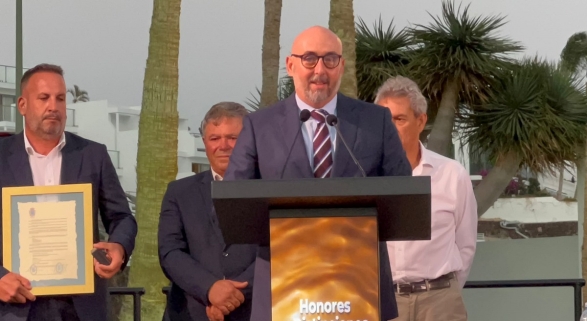 Germán Belmonte en el acto oficial de distinciones Foto Tourinews