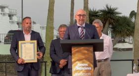 Germán Belmonte en el acto oficial de distinciones| Foto: Tourinews