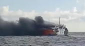 Imágenes del incendio en el KMP Putri Yasmin Vía Twitter
