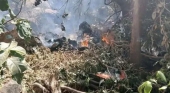 Imágenes de los restos del avión