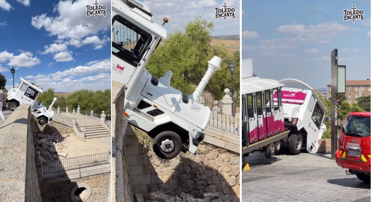 Imágenes del tren turístico suspendido | Fotos: Toledo Encanta
