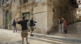 Uno de los rodajes con la Plaza del Ayuntamiento de Alicante Uno de los rodajes con la Plaza del Ayuntamiento de Alicante