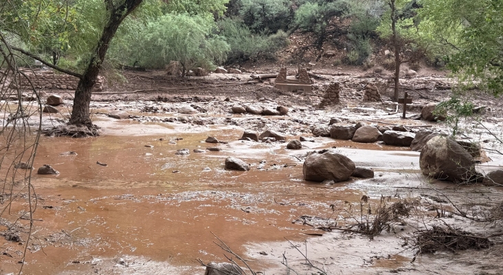 Inundación en Bright Angel Creek Foto NPS J. Thompson