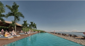 Render de una de las piscinas del hotel