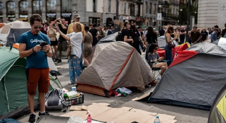 Acampada en Sol Foto Sindicato de Inquilinos