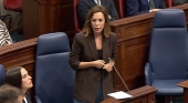 Jessica de León, consejera de Turismo y Empleo de Canarias en su comparecencia en el Parlamento