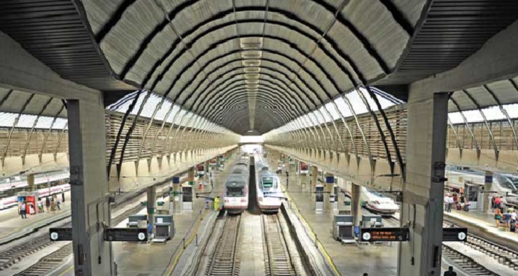 Estación de trenes de Santa Justa, en Sevilla