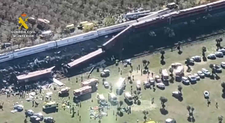 Vista aérea del accidente | Imagen: Guardia Civil