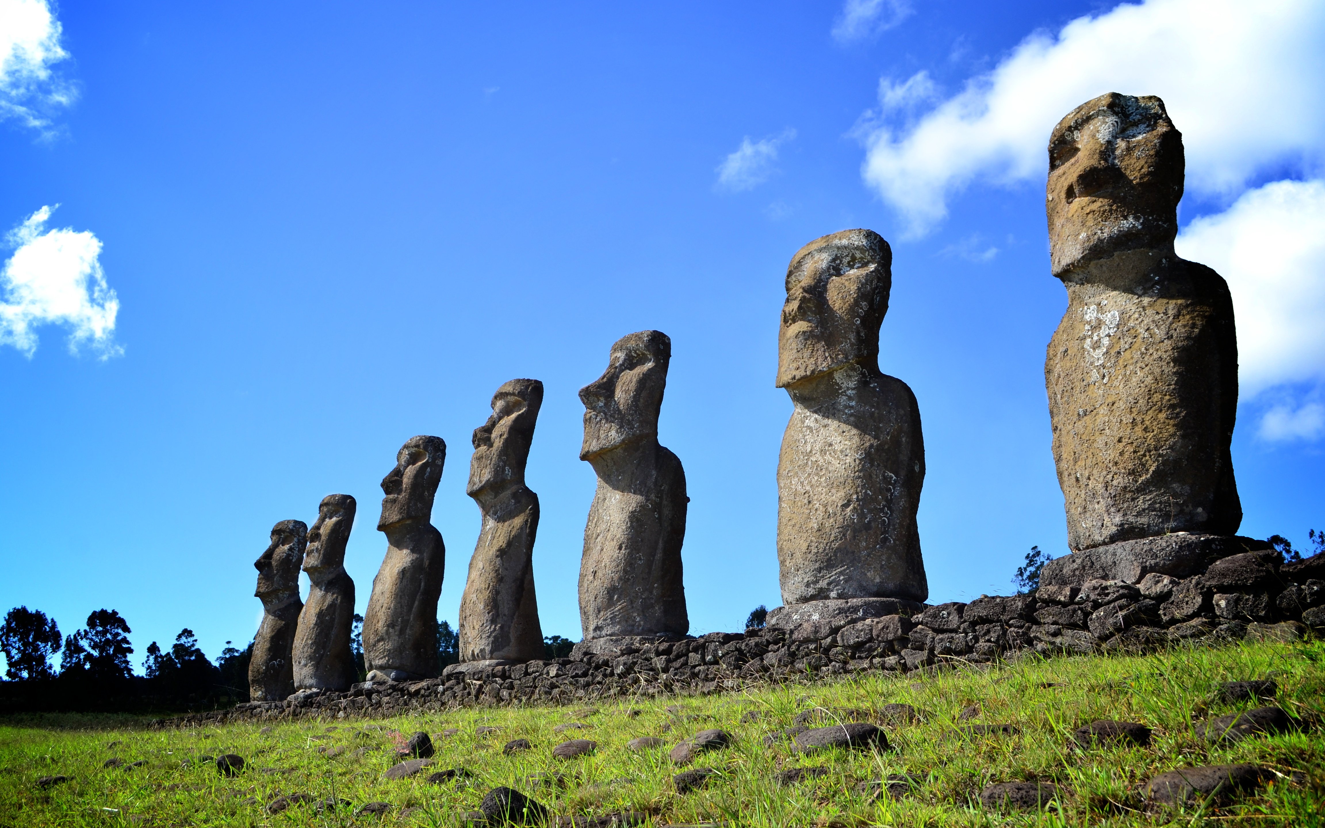Каменные идолы. Моаи (статуи острова Пасхи), Чили. Чили остров Пасхи, Чили Моаи. Каменные истуканы острова Пасхи. Остров Пасхи статуи Моаи.